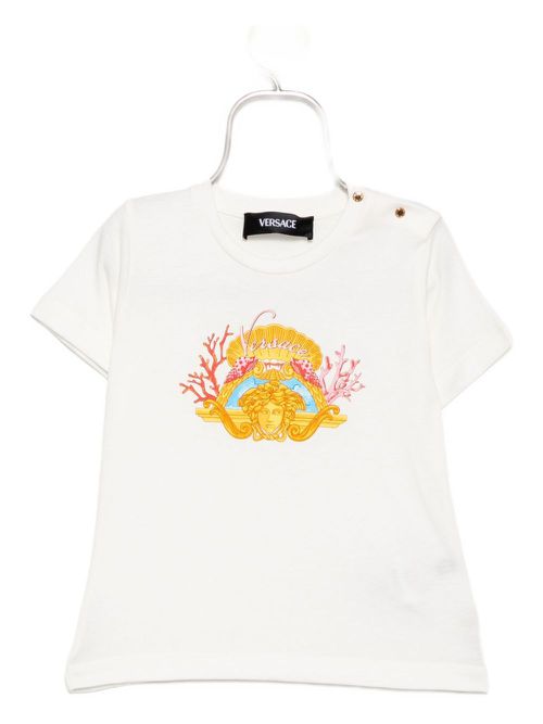 Medusa coral T-shirt - White