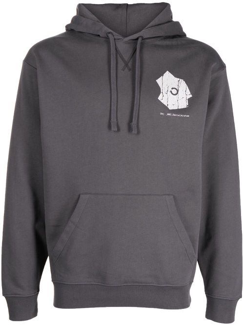Logo-print cotton hoodie - Grey