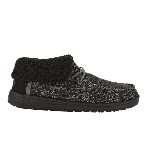 Hey Dude Wendy Fold Brushed Cozy Black/Black