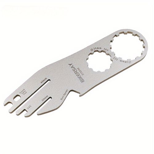 TEMU Bicycle Disc Brake Calibration Wrench - Adjustable Spoke Tool For Front Fork Maintenance, Durable Metal Construction, Brake Adjustment & Repair