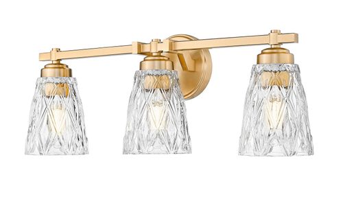 Modern Gold Bathroom Vanity Light from the Andree Collection