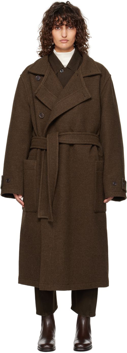 LEMAIRE Brown Wrap Coat