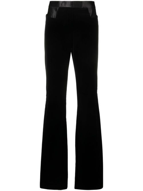 High-waisted flared trousers - Black