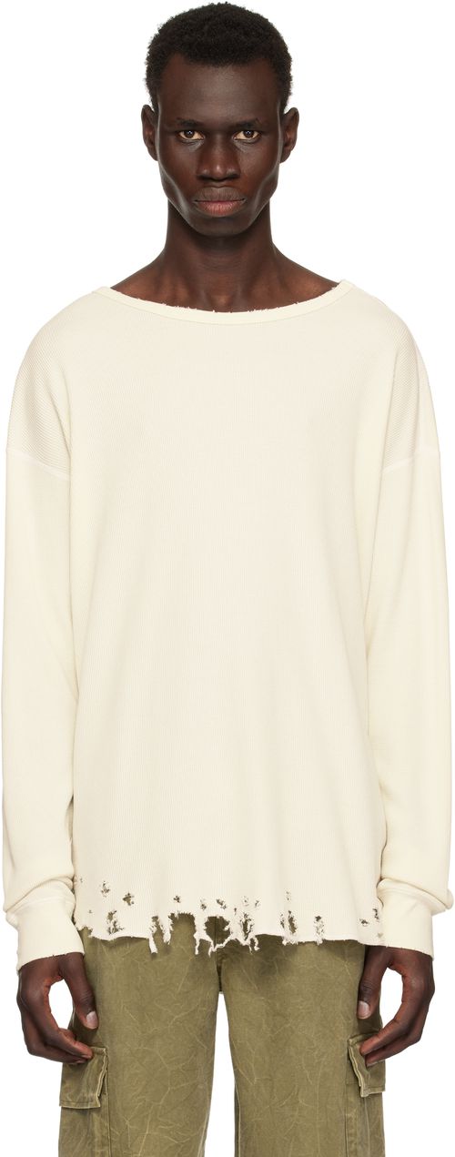 John Elliott Off-White Folsom Thermal T-shirt