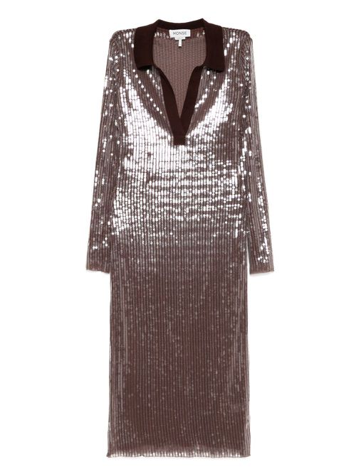 Monse mesh midi dress - Brown