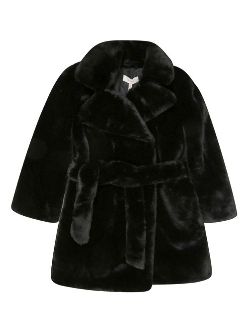 Faux-fur coat - Black