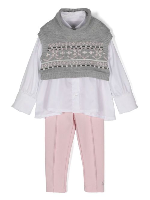 Knitted trousers set (set of three) - Grey