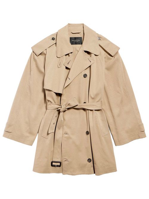 Women`S Cropped Light Trench In Explorer Beige