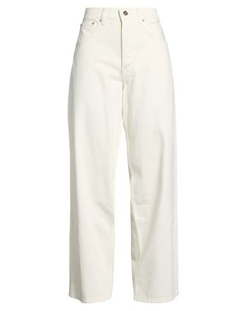 Woman Jeans Cream Size 26 Cotton