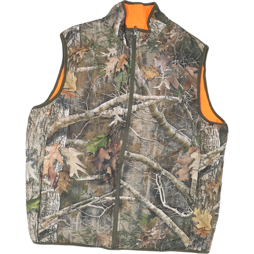 REDHEAD Mens Green & Orange Outdoor Zip Jacket L Polyester Blend Camouflage
