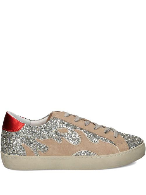 Flame-embellished sneakers - Neutrals