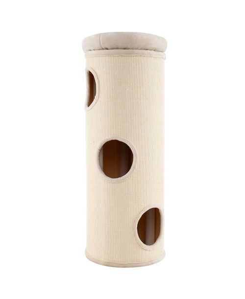 Elevated Cat Cave 4-Story Cat House for Multiple Cats - Beige