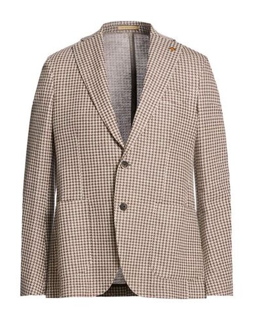 Man Blazer Taupe Size 40 Cotton, Linen, Polyester