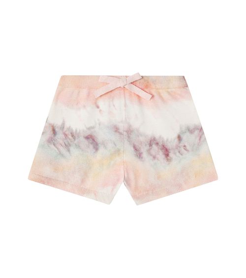 Tie-dye cotton shorts