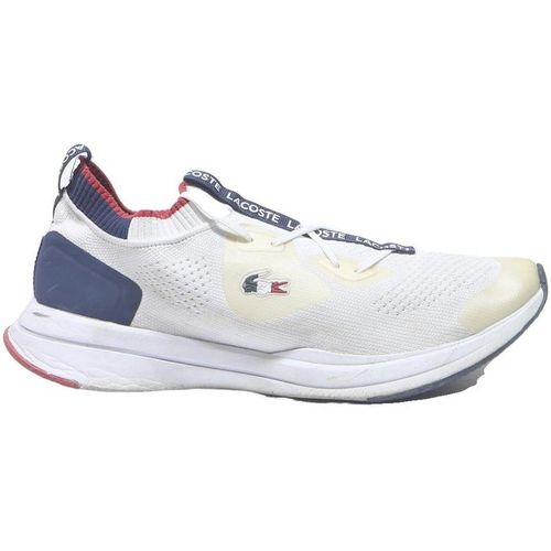 LACOSTE LT Spirit Mens Low Top Trainers White Navy Red Synthetic