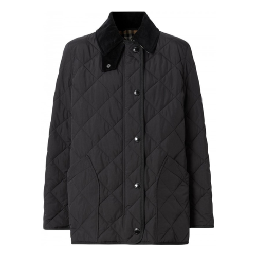 Diamond quilted thermoregulated barn jacket - Black