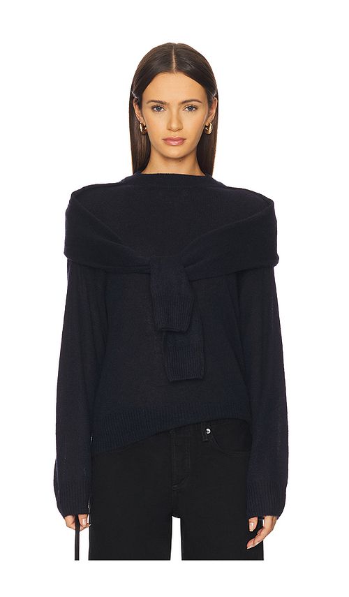 NAADAM Cloud Cashmere Layered Crewneck in Navy. XS also in L