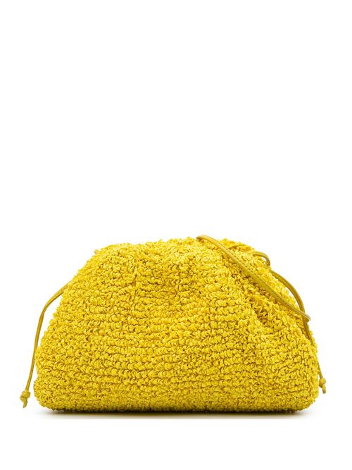 Bottega Veneta Pre-Owned 2012-2024 Boucle Raffia The Mini Pouch crossbody bag - Yellow