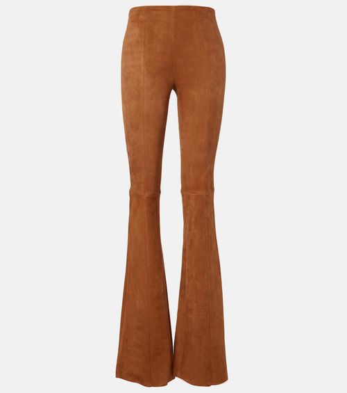Gégé high-rise suede flared pants
