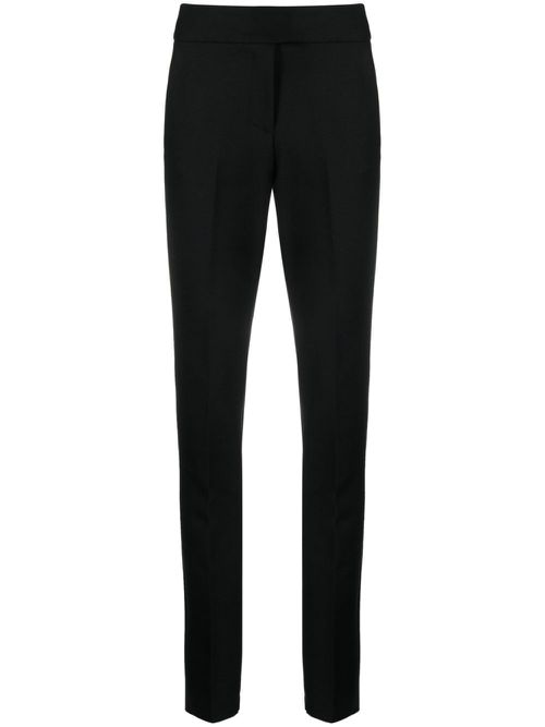 High-waist skinny-cut trousers - Black