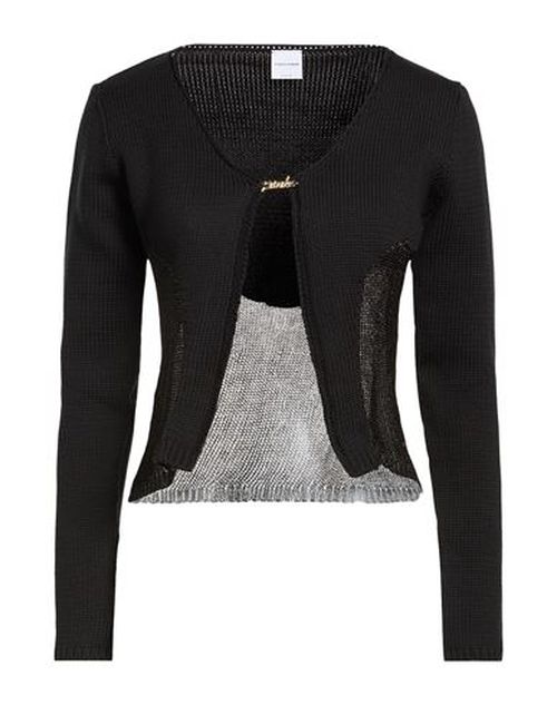 Denim Woman Cardigan Black Size S Cotton, Polyamide