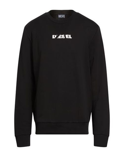 Man Sweatshirt Black Size L Cotton, Elastane