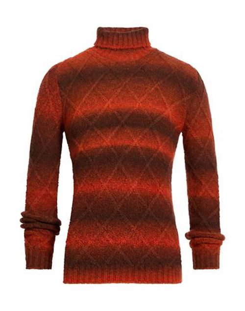 Man Turtleneck Rust Size 36 Acrylic, Merino Wool, Mohair wool, Elastane