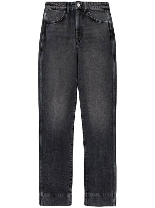 70s high-waisted straight-leg jeans - Black