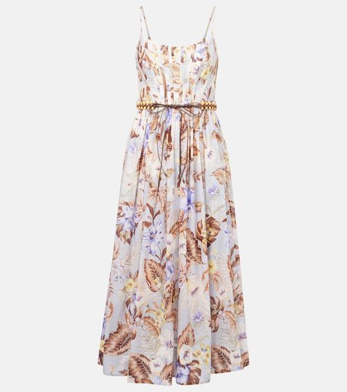 Rhiannon floral cotton bustier dress