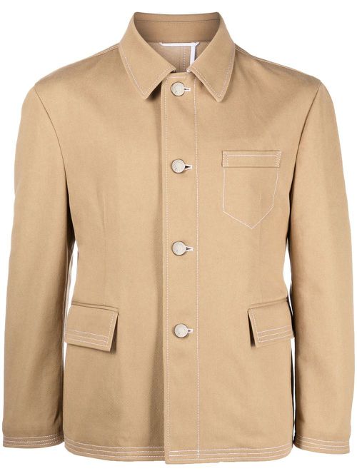 Single-breasted coat - 250 KHAKI
