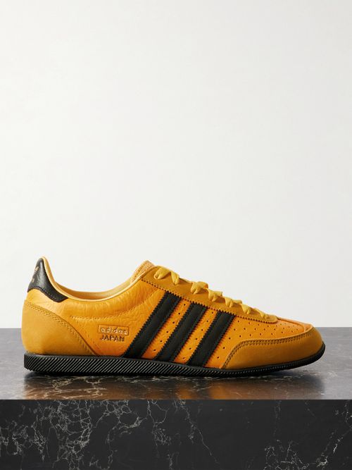 Japan Suede-trimmed Leather Sneakers