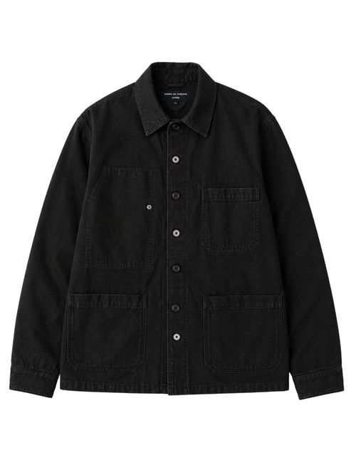 Black Relaxed Solid Overshirt