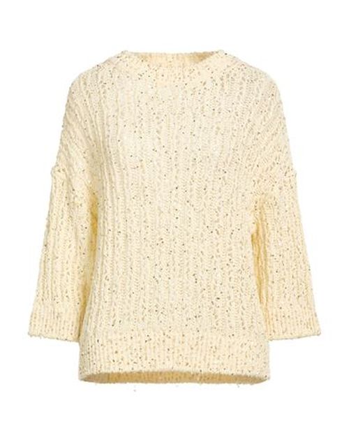 Woman Sweater Cream Size 12 Cotton, Polyester
