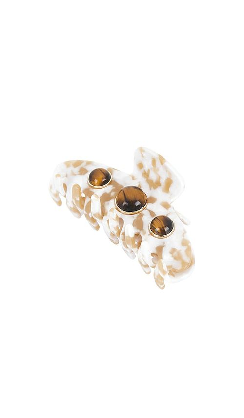 LELET NY Tasha Stone Claw Clip in Crea