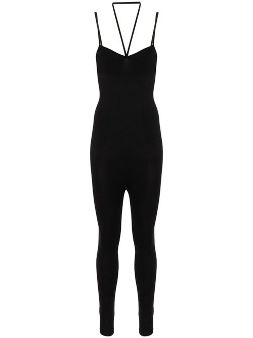 Ribbed-detailed jumpsuit - Black