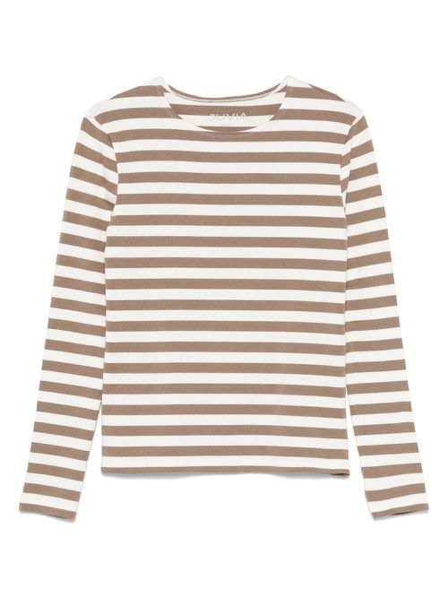 Striped long sleeve T-shirt - Neutrals