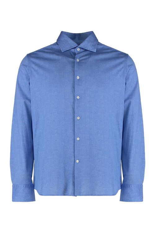 Classic Rounded Hem Cotton Shirt for Men