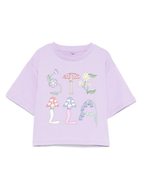 Illustration-print T-shirt - Purple