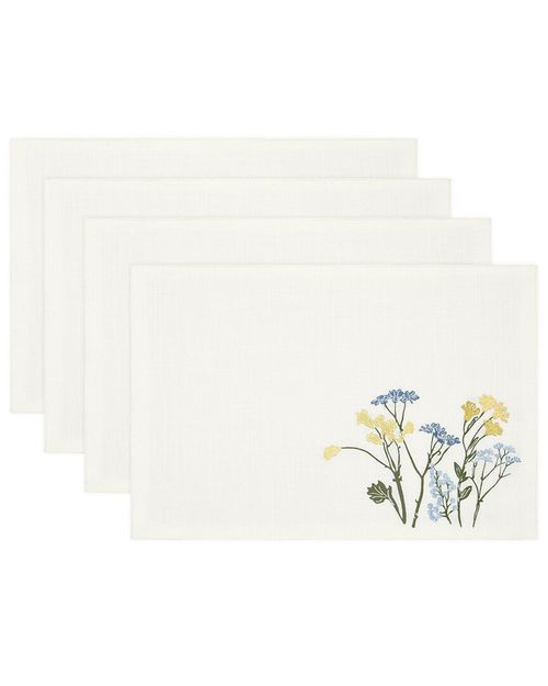 Set Of 4 Wildflowers Border Placemats