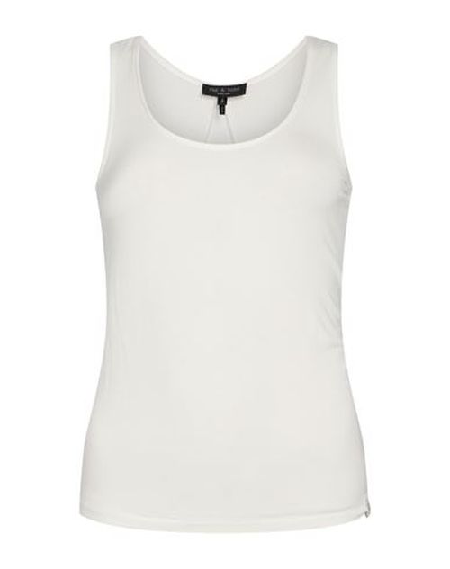 Woman Tank top Ivory Size M Modal, Elastane