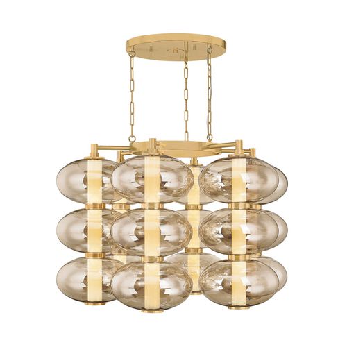 Vintage Brass LED Chandelier from the Toulouse Collection