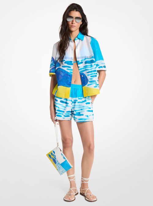 X Christina Zimpel Cotton Lawn Shorts