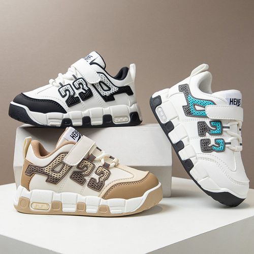 2025 Spring And Autumn New Children's Leather Breathable Sports Boys' Non-Slip Soft Sole Casual Girls' Running Shoe