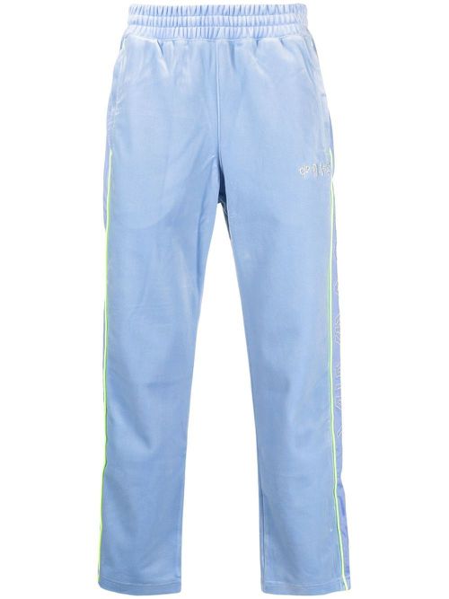 Cropped leg track pants - Blue