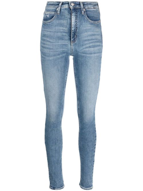 High-rise skinny jeans - Blue