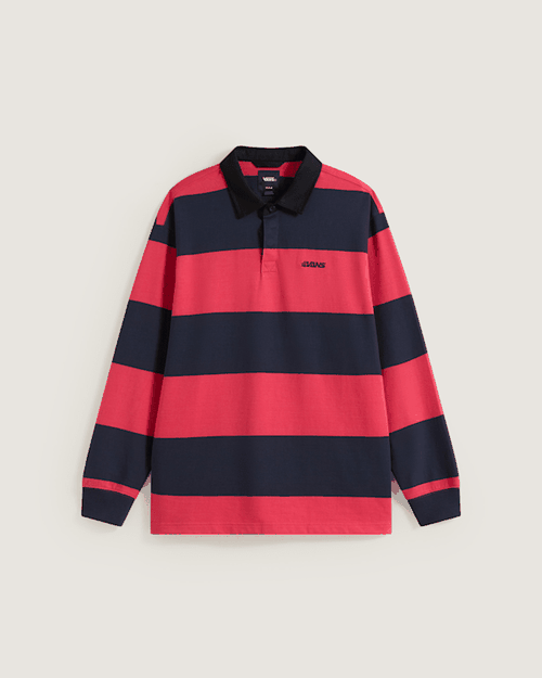 Vans - Ward Stripe Rugby Knit Polo, Man, Red