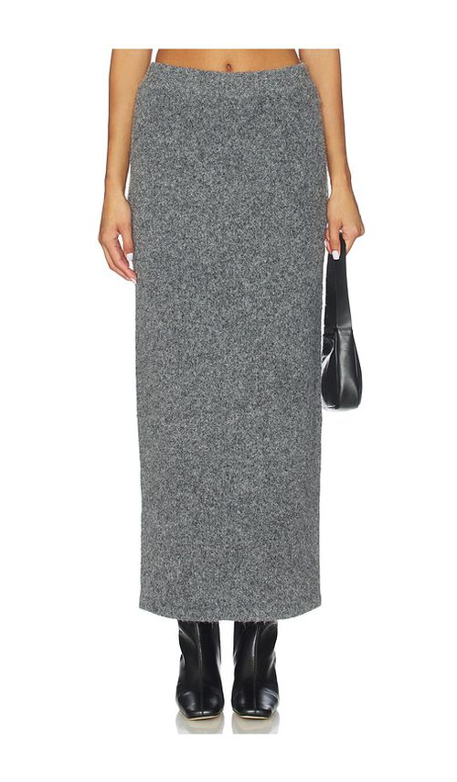 Line & Dot Sonora Sweater Skirt in Charcoal. L. Also in M
