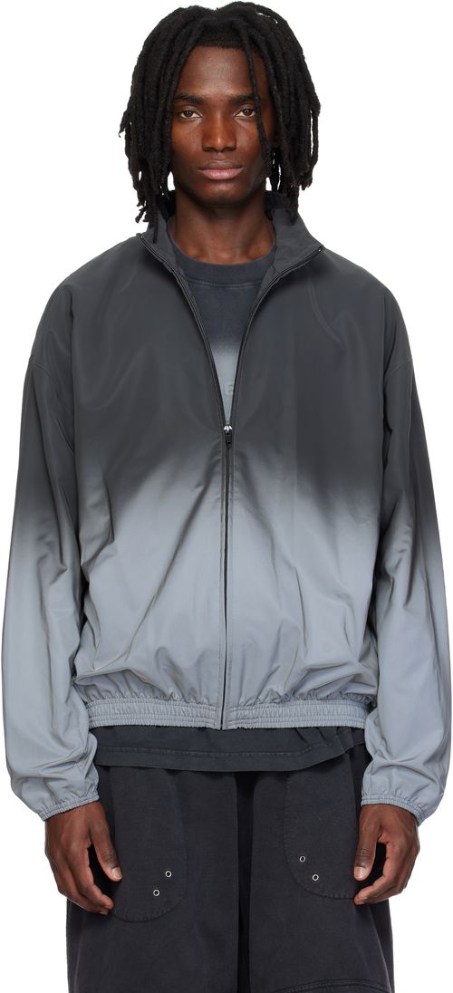 Gray & Silver Reflective Track Jacket