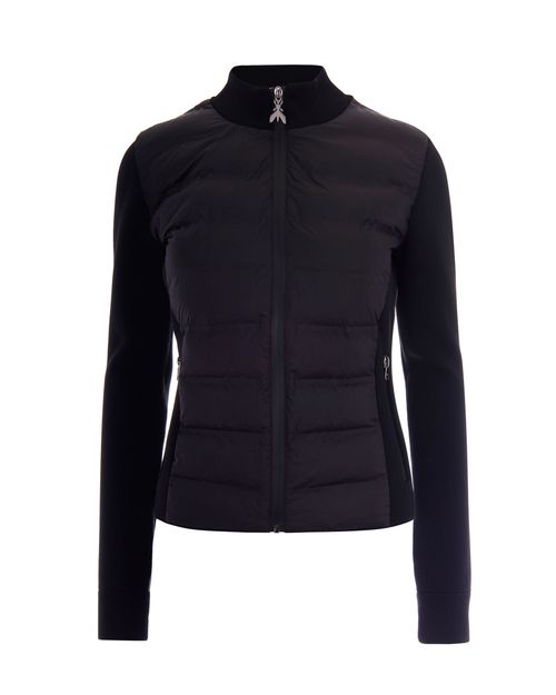 Quilted Viscose Blend Down Jacket — Black