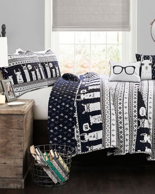 Lush Decor Fashions 4pc Llama Twin Quilt Set